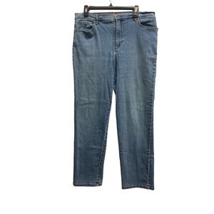 Gloria Vanderbilt Amanda High Rise Straight Leg Blue Jeans Medium Wash 16P